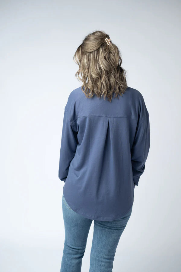 Michelle Mae "Brenna" Button Down Top - Denim