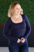 ***PRE-ORDER*** Michelle Mae "Alyssa" Long Sleeve Top - Navy