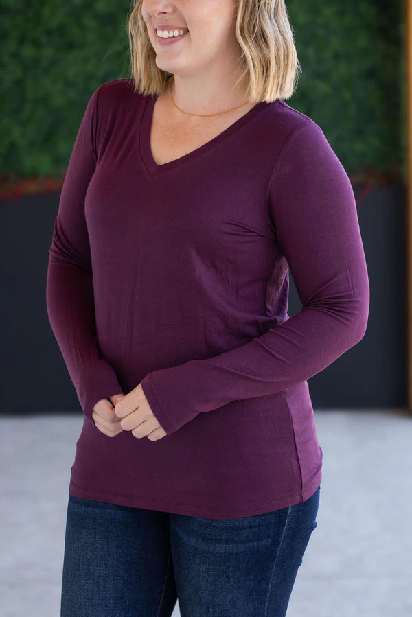***PRE-ORDER*** Michelle Mae "Larissa" Long Sleeve - Plum