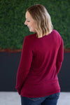 ***PRE-ORDER*** Michelle Mae &quot;Larissa&quot; Long Sleeve - Burgundy