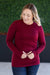 ***PRE-ORDER*** Michelle Mae "Blair" Long Sleeve Top - Burgundy