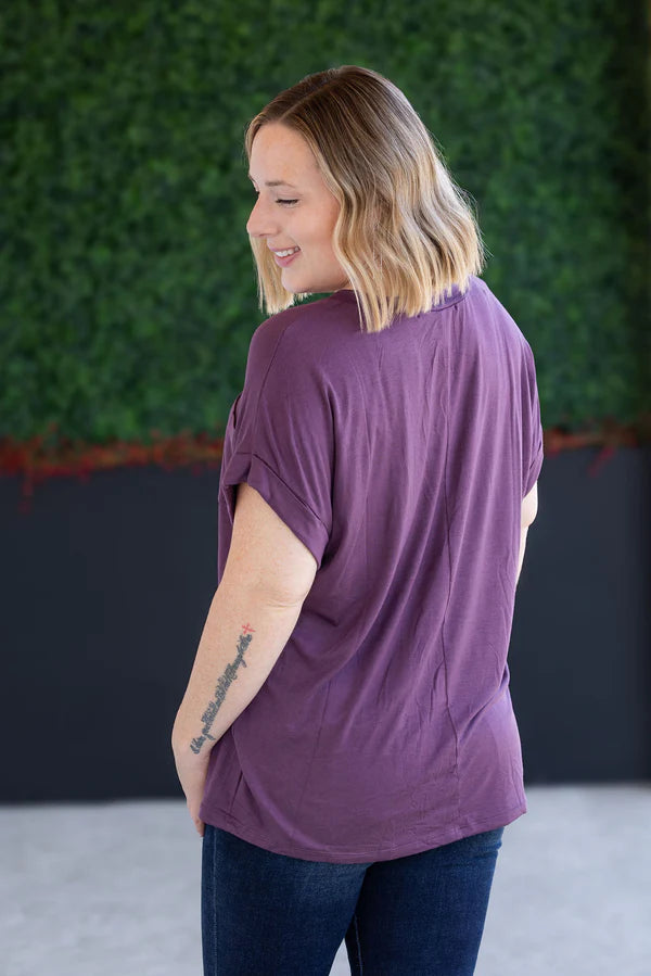 Michelle Mae Sierra Pocket Top - Plum