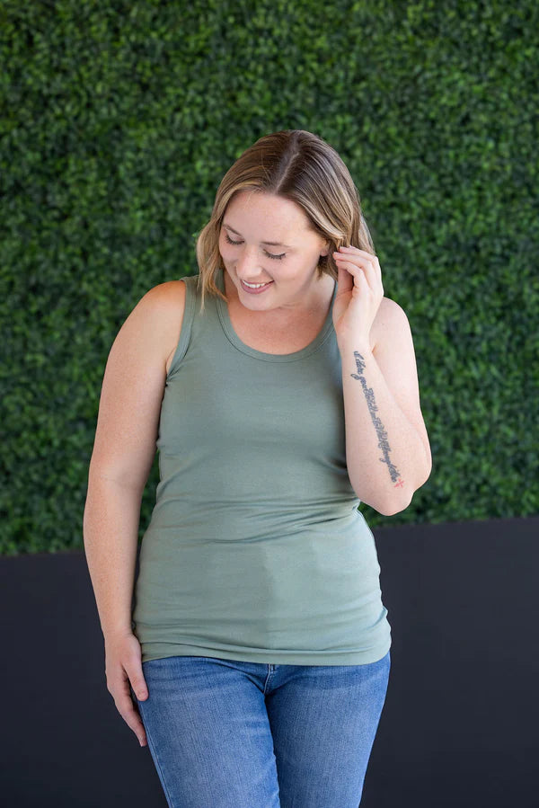 ***PRE-ORDER*** Michelle Mae Ava Tank - Sage