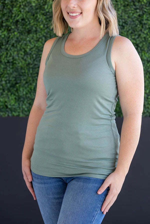***PRE-ORDER*** Michelle Mae Ava Tank - Sage
