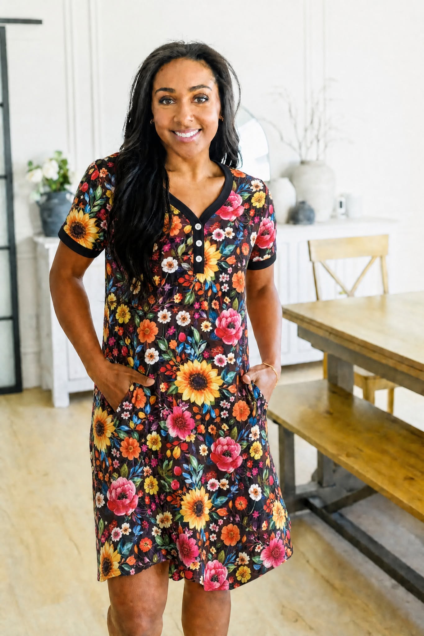 ***PRE-ORDER*** Shirley Short Sleeve Sleepshirt - Autumn Floral
