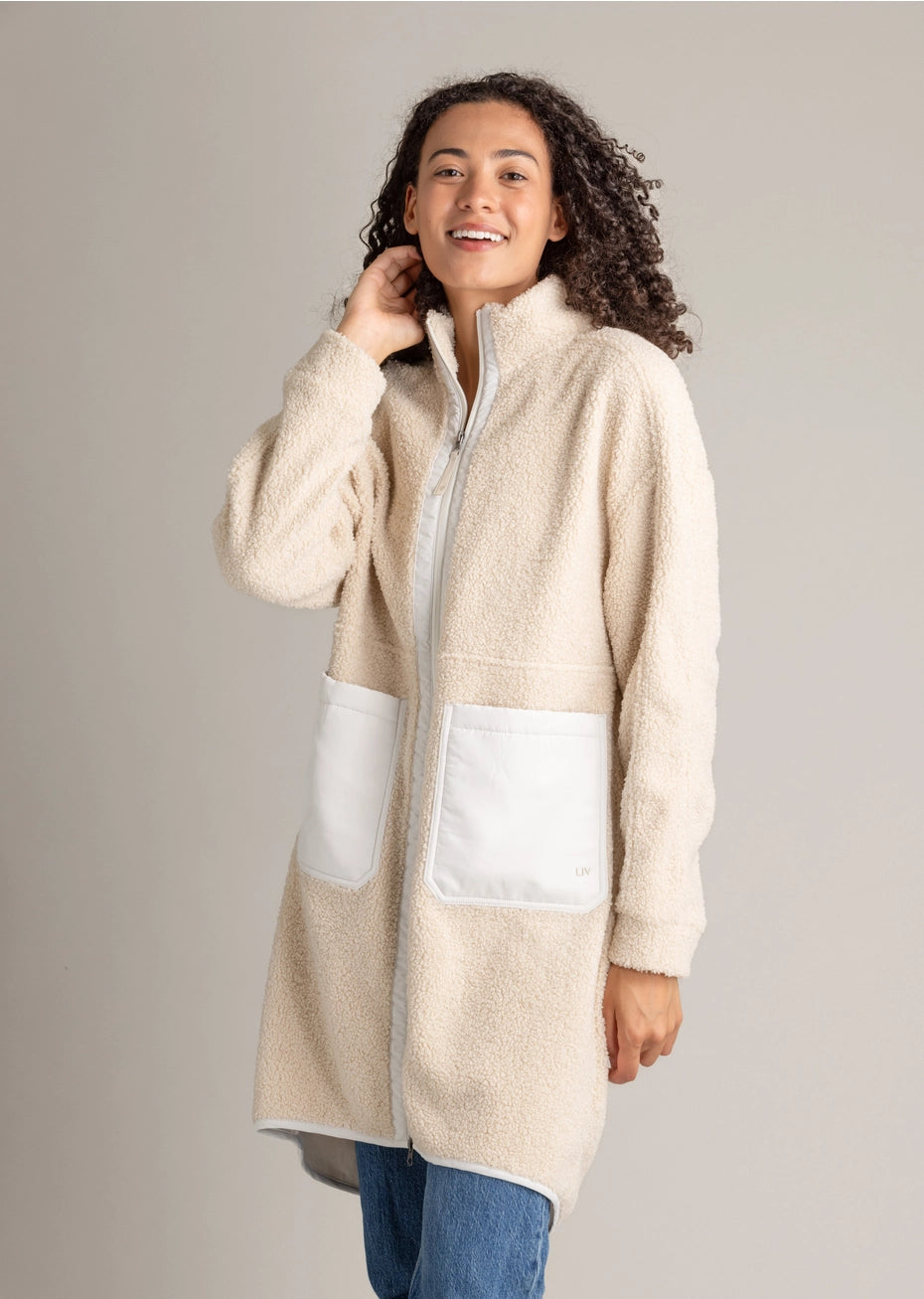 Cori Boucle Fleece Jacket - Oat Cream