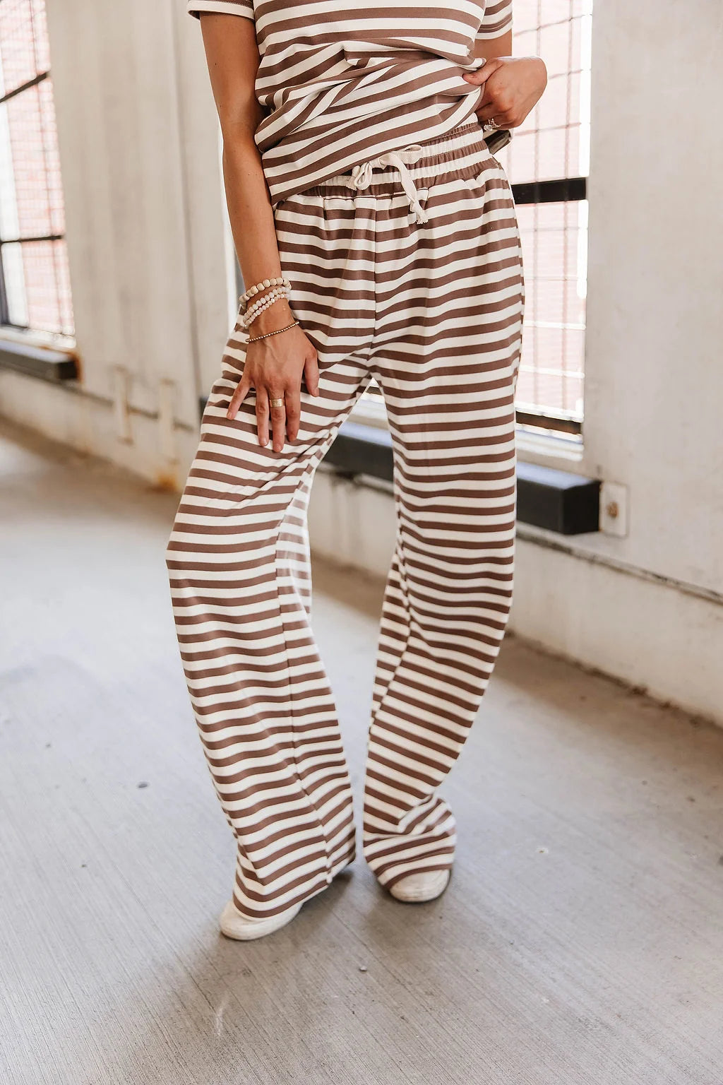 ***PRE-ORDER*** Ampersand 24/7 Pant - Coffee Stripe