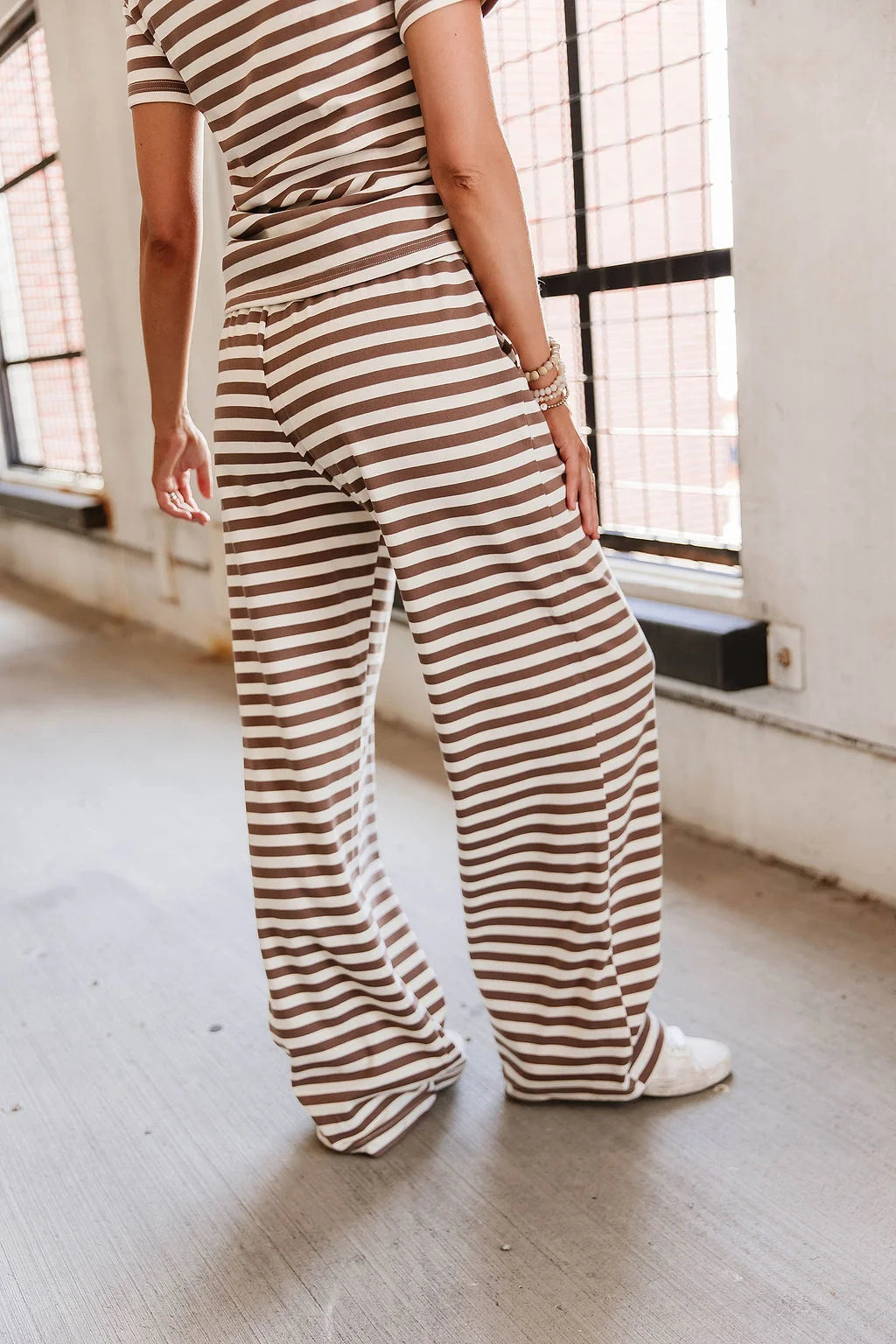 ***PRE-ORDER*** Ampersand 24/7 Pant - Coffee Stripe