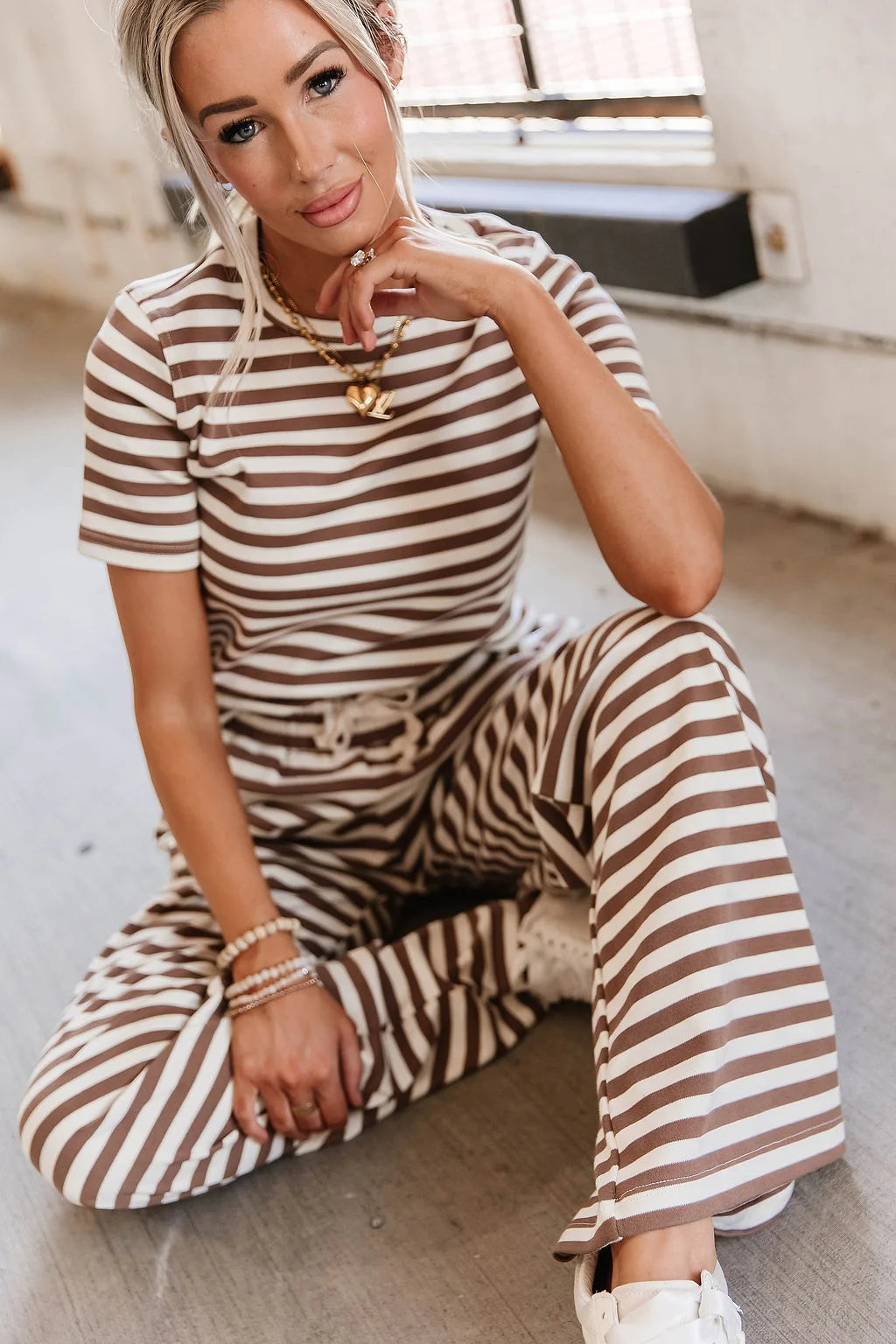 ***PRE-ORDER*** Ampersand Lulu Tee - Coffee Stripe