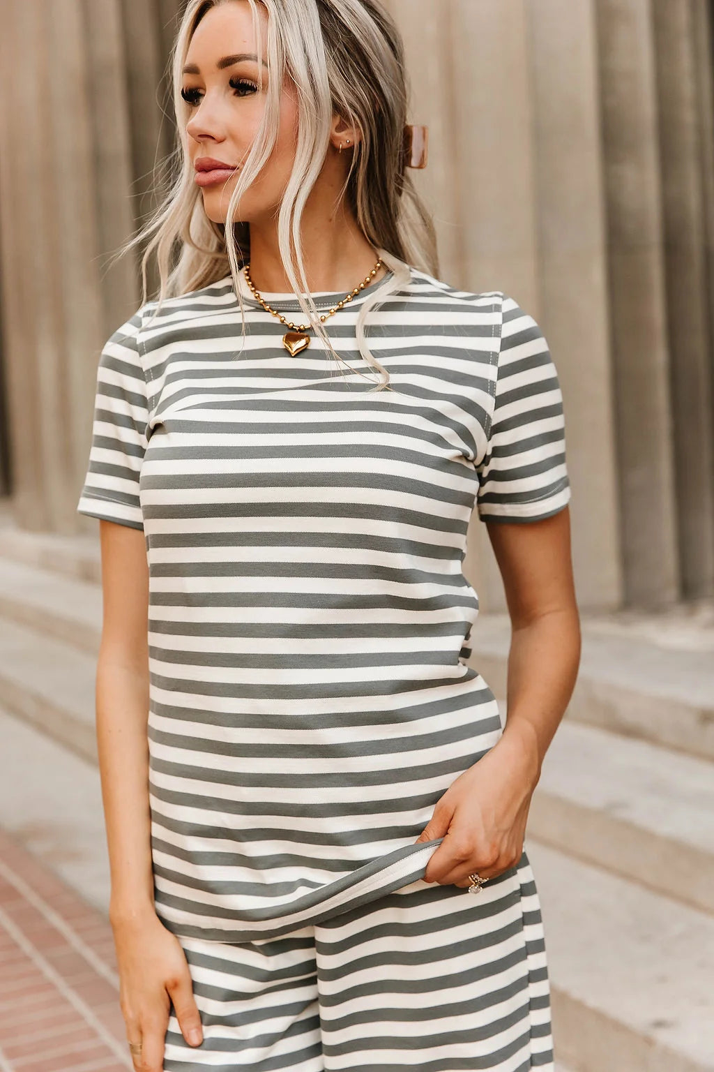 ***PRE-ORDER*** Ampersand Lulu Tee - Willow Stripe (mid December)