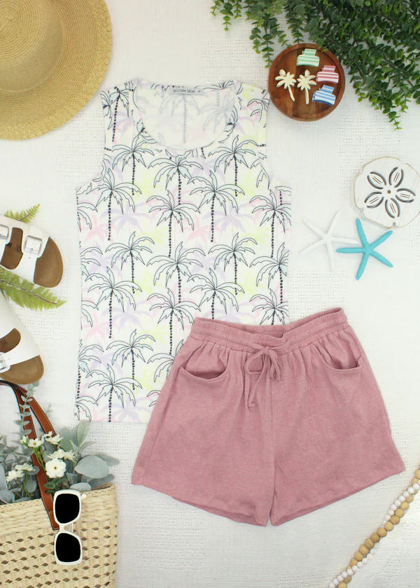 ***PRE-ORDER*** Michelle Mae Ava Tank - Neon Palm