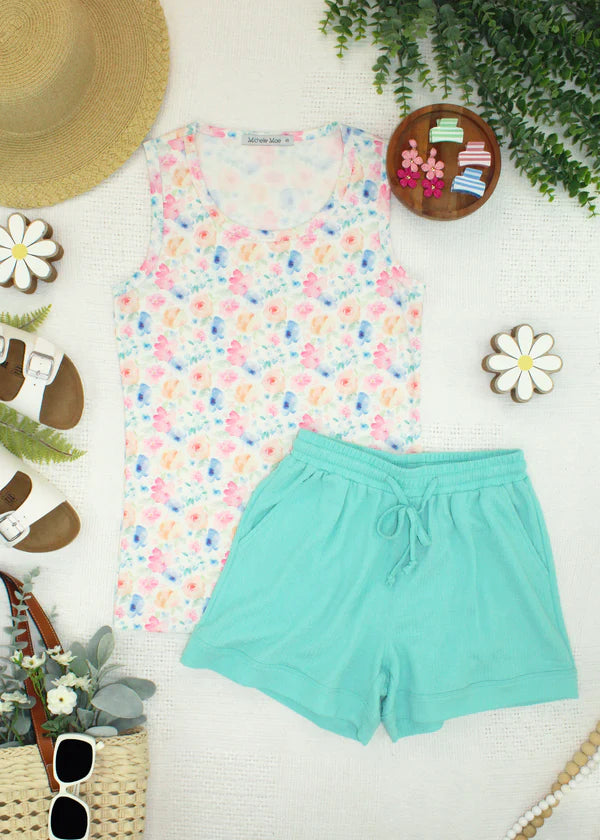 ***PRE-ORDER*** Michelle Mae Ava Tank - Petal Gardens