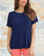 Grace and Lace Basic Crew Neck Tee - Midnight