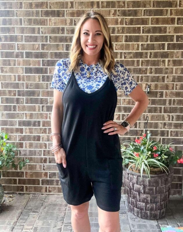 Shirley Short Sleeve Mesh Tops - Navy Floral