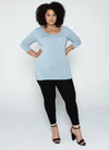 C&#39;est Moi &quot;Bamboo Curvy Size 3/4 High Waisted Legging&quot; - Black