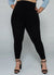 C'est Moi "Bamboo Curvy Size 3/4 High Waisted Legging" - Black