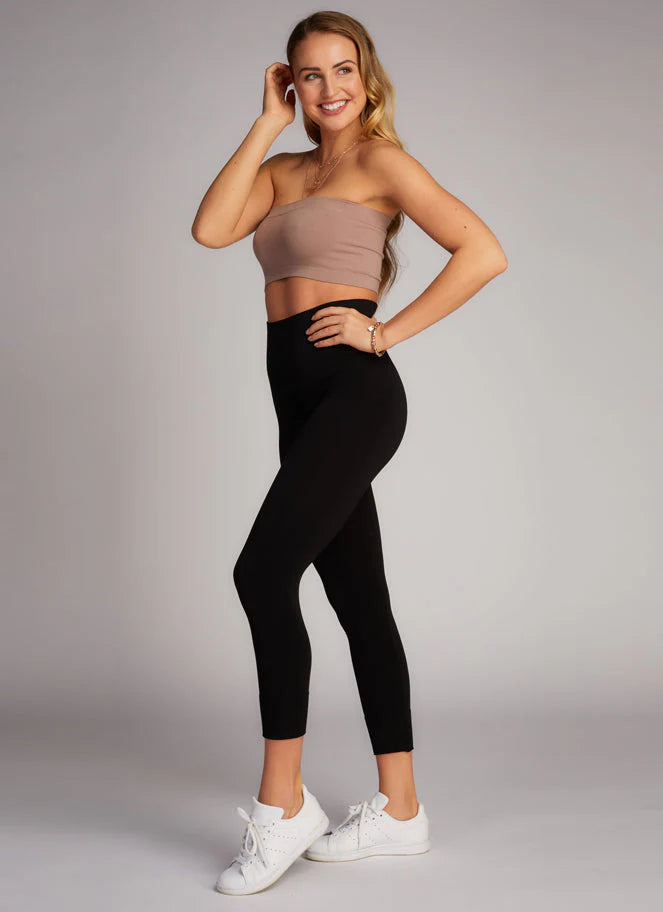 C'est Moi "Bamboo 3/4 High Waisted Legging" - Black