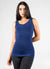 C'est Moi "Bamboo Reversible Tank" - Indigo
