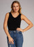 C'est Moi "Bamboo Reversible Tank" - Black