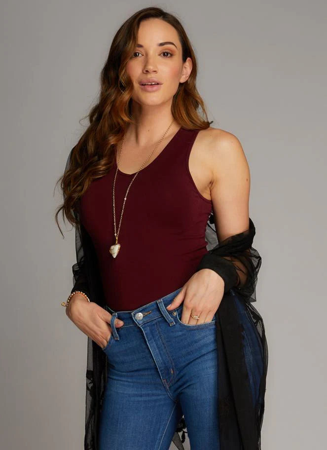 C'est Moi "Bamboo Reversible Tank" - Bordeaux