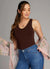C'est Moi "Bamboo Reversible Tank" - Brown