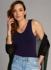 C&#39;est Moi &quot;Bamboo Reversible Tank&quot; - Navy