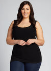 C&#39;est Moi &quot;Bamboo Curvy Size Tank&quot; - Black