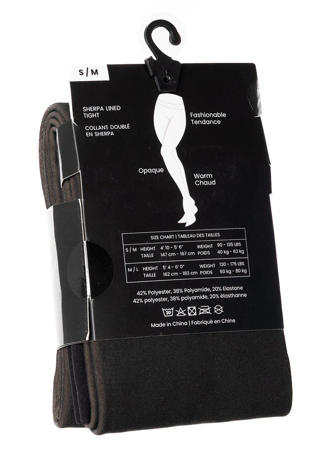 C&#39;est Moi &quot;Sherpa Lined Tights&quot; - Black