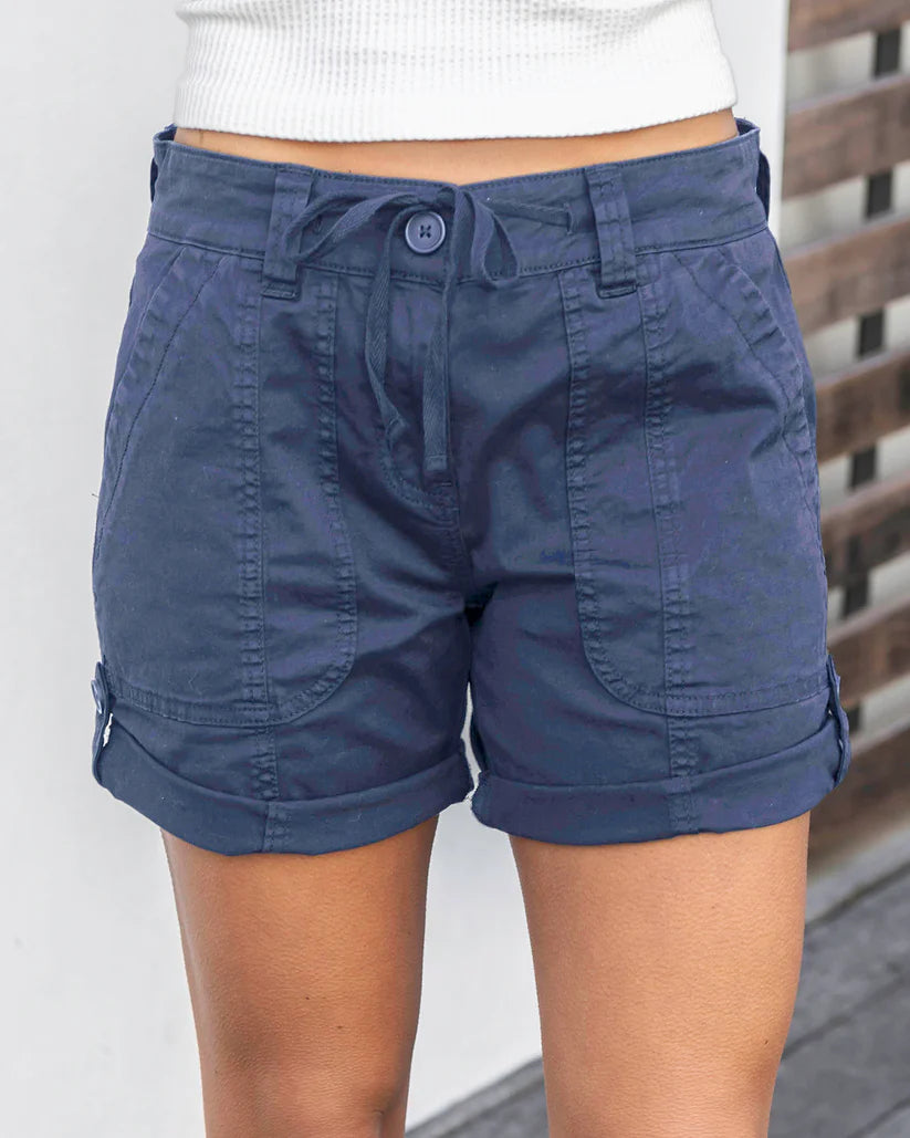 Grace and Lace Cargo Shorts - Soft Navy