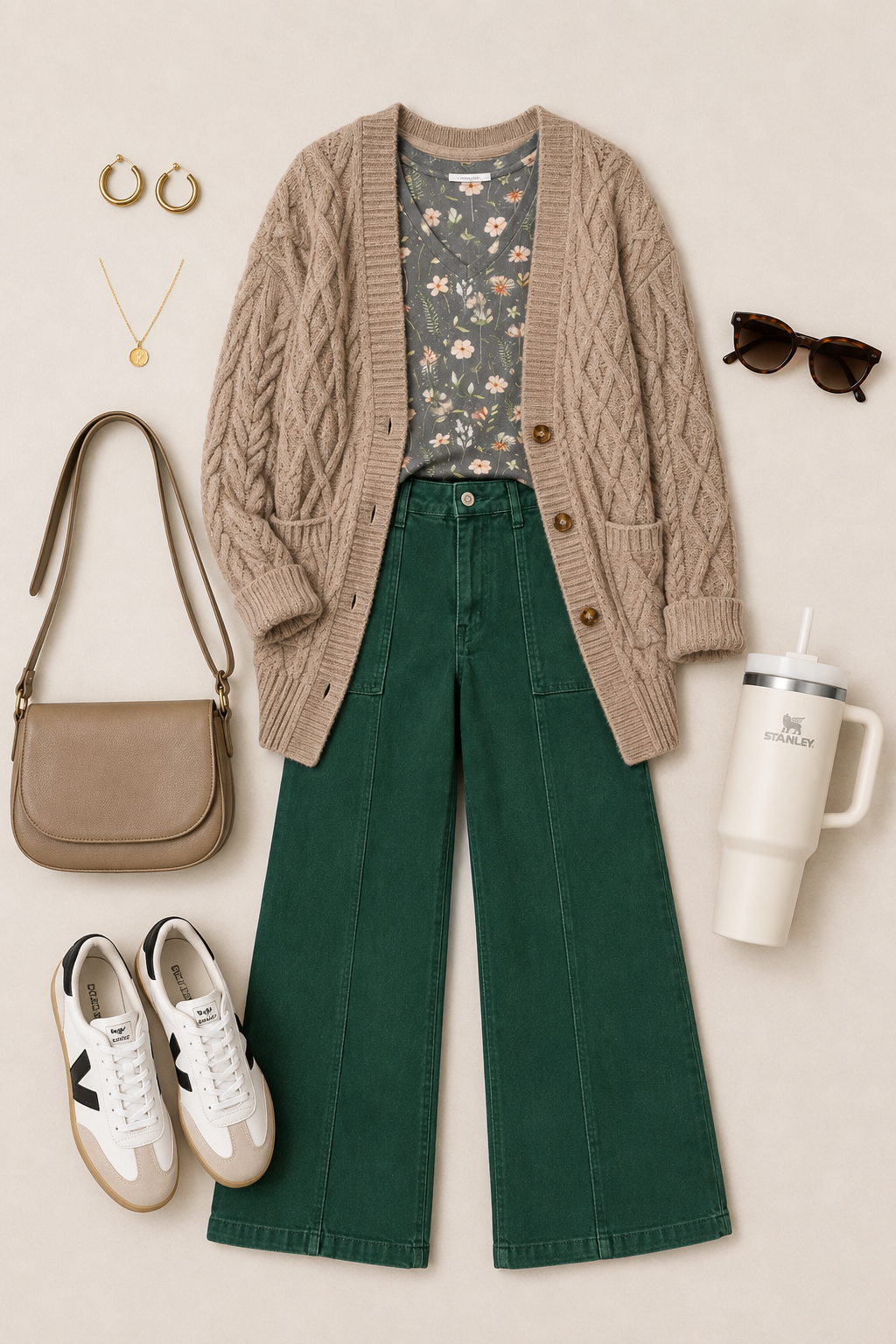 Frankie Coloured Straight Leg Denim - Hunter Green