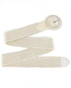 Grace and Lace Circle Buckle Rope Belt - Ivory