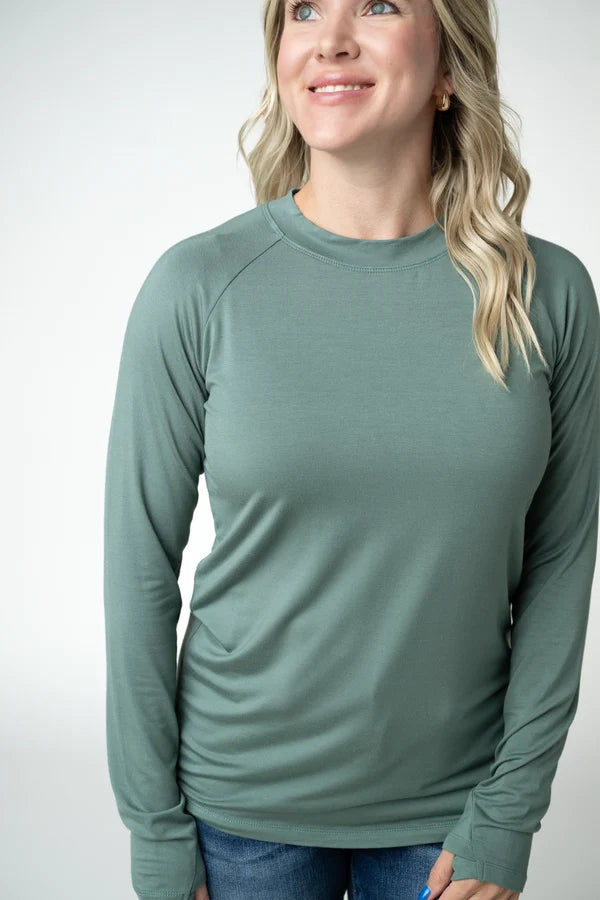 ***PRE-ORDER*** Michelle Mae Blair Long Sleeve Top - Dusty Jade
