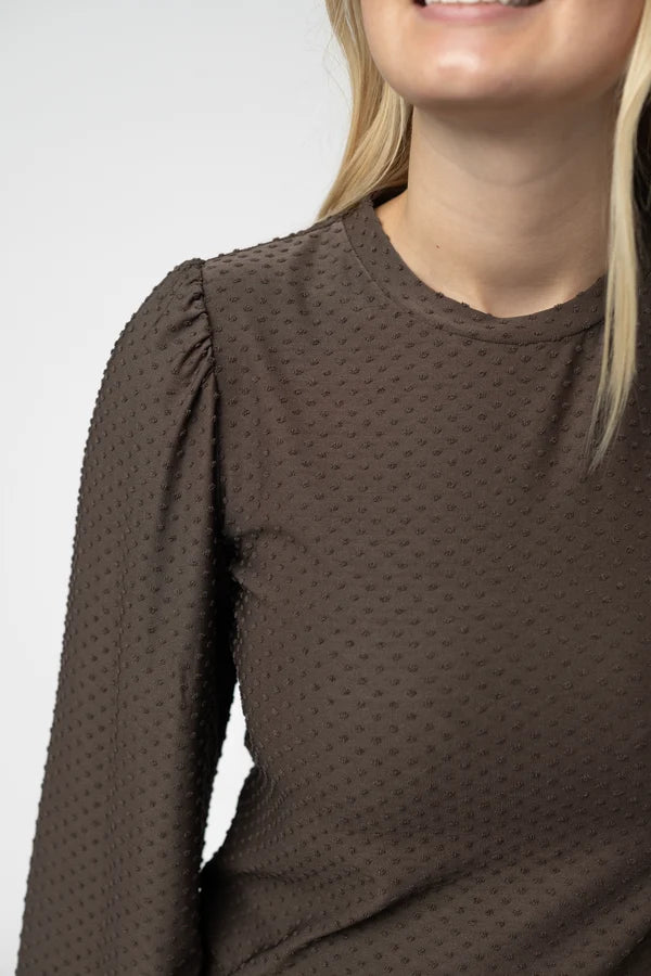 ***PRE-ORDER*** Michelle Mae Miranda Dot Top - Brown