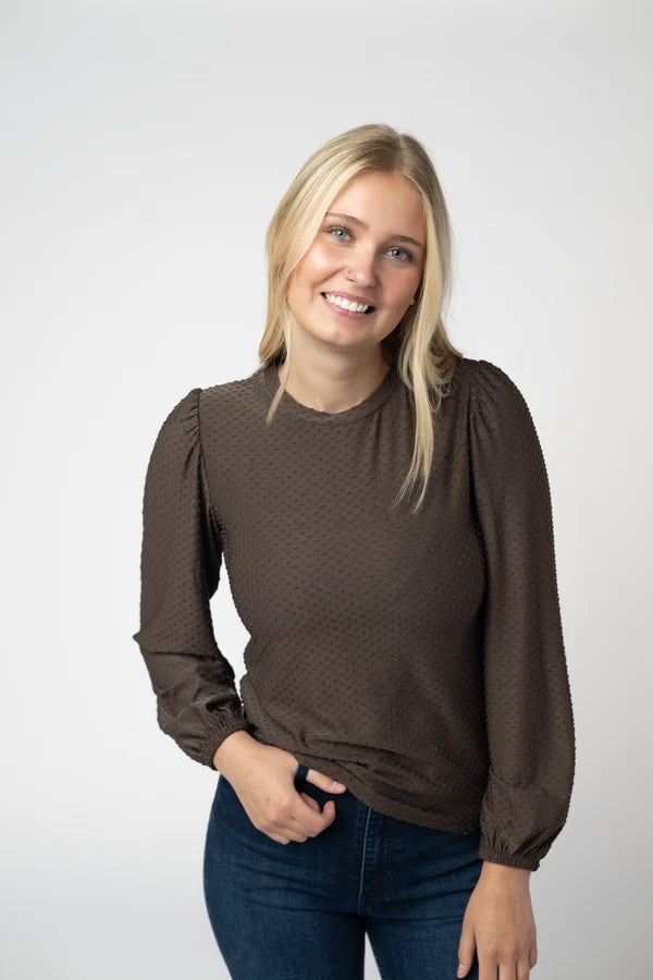 ***PRE-ORDER*** Michelle Mae Miranda Dot Top - Brown