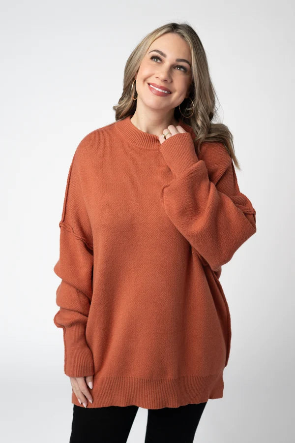 ***PRE-ORDER*** Michelle Mae Aurora Cozy Sweater - Pumpkin Spice