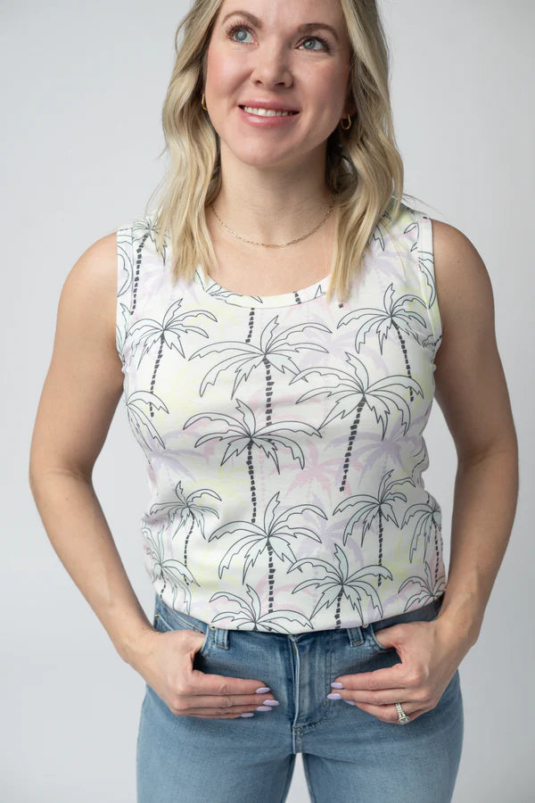 ***PRE-ORDER*** Michelle Mae Ava Tank - Neon Palm