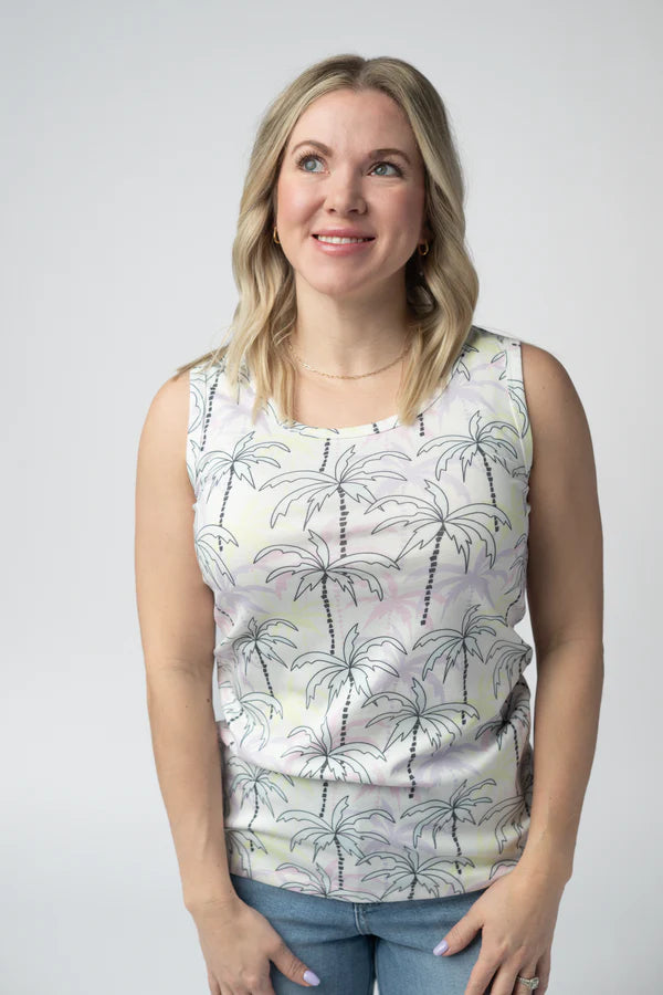 ***PRE-ORDER*** Michelle Mae Ava Tank - Neon Palm