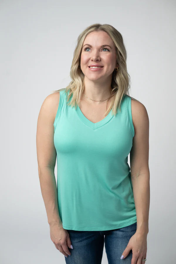 ***PRE-ORDER*** Michelle Mae Noelle Tank - Turquoise