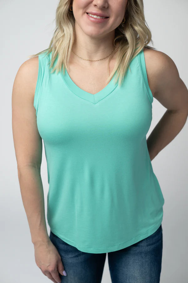 ***PRE-ORDER*** Michelle Mae Noelle Tank - Turquoise