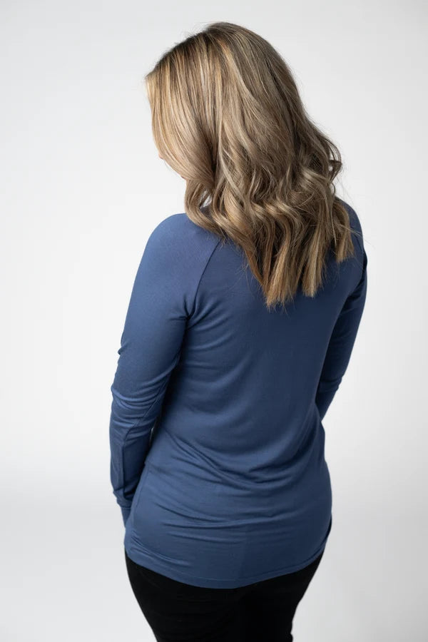 ***PRE-ORDER*** Michelle Mae Blair Long Sleeve Top - Blue