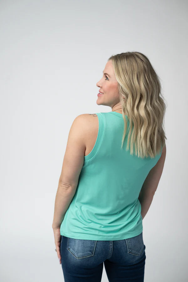 ***PRE-ORDER*** Michelle Mae Noelle Tank - Turquoise