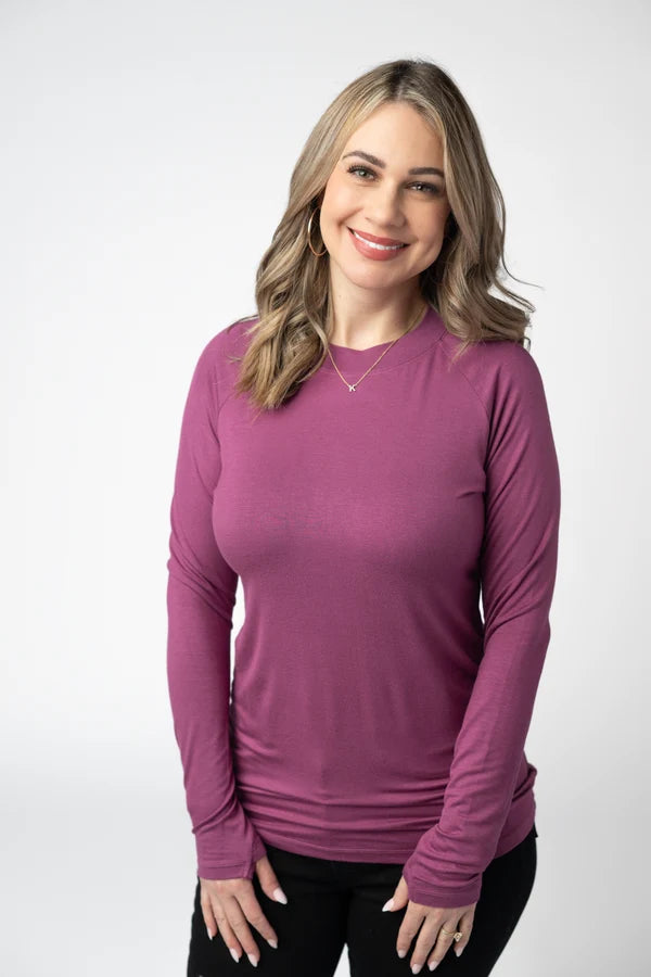 ***PRE-ORDER*** Michelle Mae Blair Long Sleeve Top - Mulberry