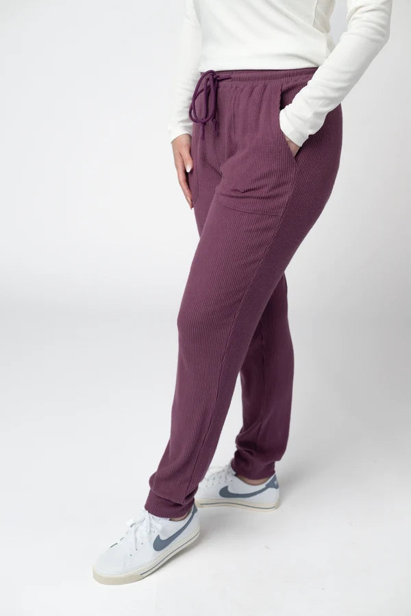 ***PRE-ORDER*** Michelle Mae Corrine Joggers - Plum
