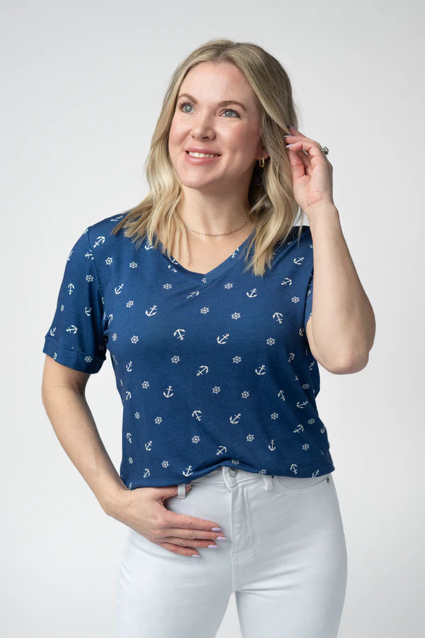 ***PRE-ORDER*** Michelle Mae Sophie Top - Nautical Navy