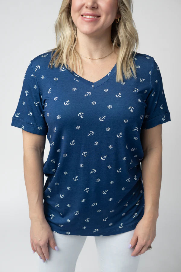 ***PRE-ORDER*** Michelle Mae Sophie Top - Nautical Navy