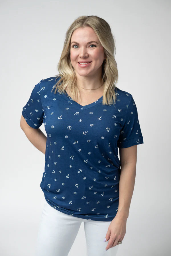 ***PRE-ORDER*** Michelle Mae Sophie Top - Nautical Navy