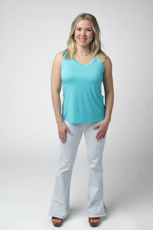 ***PRE-ORDER*** Michelle Mae Noelle Tank - Aqua