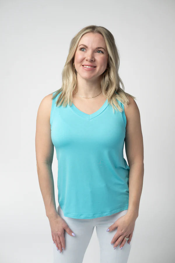 ***PRE-ORDER*** Michelle Mae Noelle Tank - Aqua