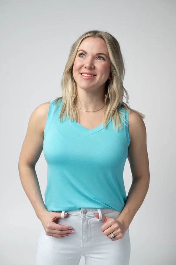 ***PRE-ORDER*** Michelle Mae Noelle Tank - Aqua
