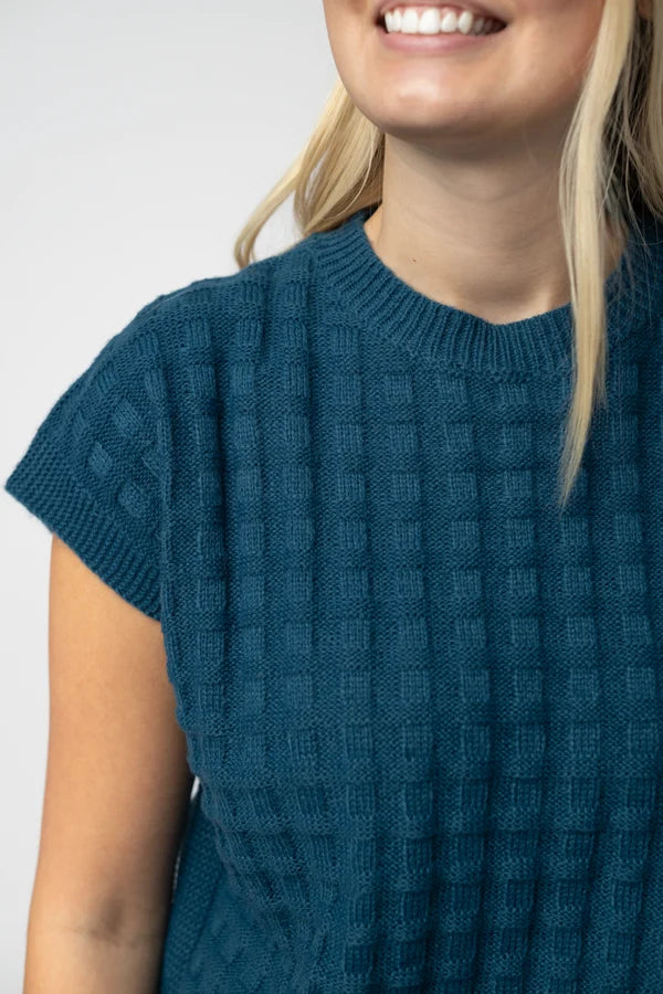 ***PRE-ORDER*** Michelle Mae Kelly Knitted Top - Teal